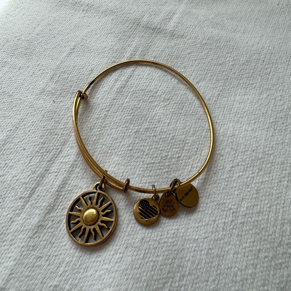 Alex and Ani Rising Sun Charm Bangle Bracelet